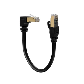 1 buc Cat 7 Ethernet Cablu Patch Unghiuri drepte RJ45 Gigabit Rețea Cabluri de Sârmă 0,3 M