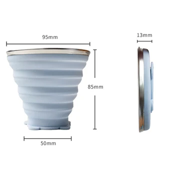 Moda Cupe Pliante 270ml de Calitate Alimentară Cana de Apa de Călătorie Silicon Retractabil de Culoare Portabil în aer liber, Cafea Handcup