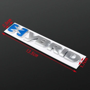 3D Aluminiu Metal HIBRID Logo Emblema Corpului Mașină, Autocolante, Decalcomanii Auto Decorare Styling Pentru Cadillac, Chevrolet, Suzuki, Toyota, Subaru