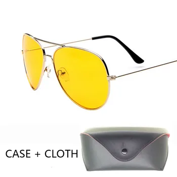 Zi de Viziune de Noapte drive ochelari de Soare ochelari de Oameni cu Pachet pilot Ochelari de soare pilot pentru Femei Brand negru oglinda retro de sol