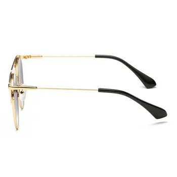 Oulylan Rotund ochelari de Soare pentru Femei Brand de Lux Ochelari de Soare Doamnelor Clasic Oglindă a Crescut de Aur Shades ochelari de soare UV400 Ochelari de sex Feminin