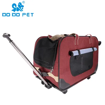 H1 Super Respirabil animale de Companie pliere cărucior cu patru roți câine box cat valiza sac respirabil închis Maneta Panoramică Luminator