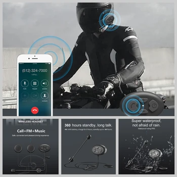 Noi DK11 Motocicleta Casca Bluetooth rezistent la apa Cască Moto Handsfree Wireless Casti Suport Radio FM pentru Motociclete de Echitatie