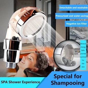 ZhangJi SPA portabil salon de Păr șampon adaptorul de cap de duș de mare presiune frizerie de economisire a apei de baie cu anioni filtru bile