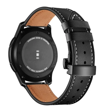 Curea din piele pentru Samsung Galaxy watch 46mm de Viteze S3 Frontieră/Clasic 22mm trupa fluture cataramă de ceas inteligent brățară accesorii