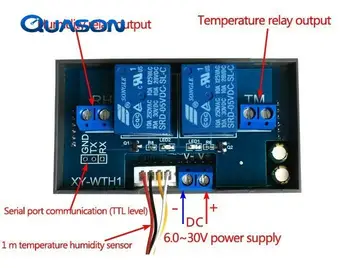 XY-WTH1 DC 6-30V display Digital Temperatură Constantă și umiditate Incubator Controller Dual Ieșire termostat Pentru AC 220V