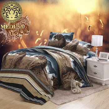 3d urs polar set de lenjerie de pat queen-size carpetă acopere foaie de pat fete de perna set lenjerie de pat