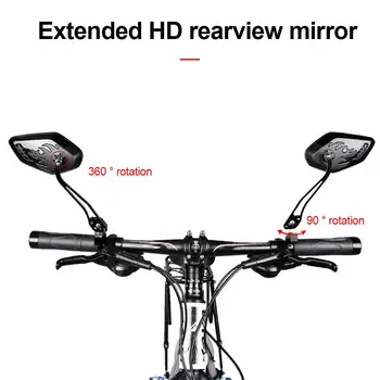 Bicicleta Retrovizoare Ghidon, Oglinzi Ciclism Vedere din Spate MTB Bicicleta, masina electrica Ocupa HD Oglinda Retrovizoare