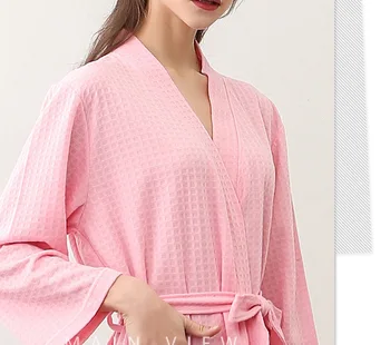 Pe De Vânzare Iubitorii De Vară Suge Apa Kimono-Halat De Baie Femei Bărbați Plus Dimensiune Sexy Vafe Halat De Baie Barbati Halat De Sex Masculin Lounge Robe