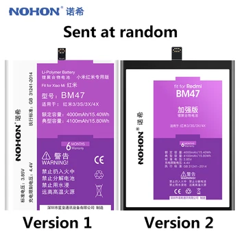 NOHON BM47 BM35 BN30 BN41 BN43 Baterie Pentru Xiaomi Redmi 4X 4A Notă 4X 4 Mi 4C Capacitate Mare de Înlocuire a Bateriei Telefonului Instrumente Gratuite