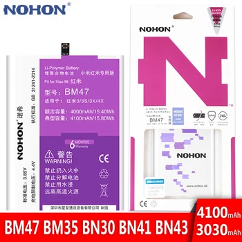 NOHON BM47 BM35 BN30 BN41 BN43 Baterie Pentru Xiaomi Redmi 4X 4A Notă 4X 4 Mi 4C Capacitate Mare de Înlocuire a Bateriei Telefonului Instrumente Gratuite