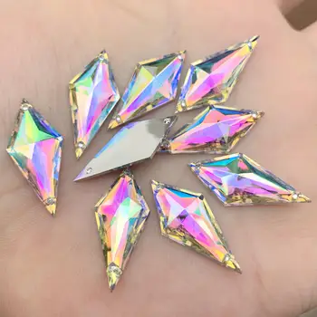 DIY Alb Clar Cristale Pietre 40pcs Pietricele pentru Decoratiuni Flatback Romb Strass Bijuterii Piatră AB Diamante