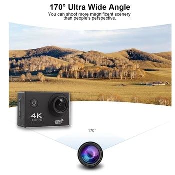 TEKCAM WIFI camera de Acțiune F60 HD 1080p V3 4K / 30fps 2.0