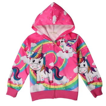 Little pony haine fete haine copii haine lumea mea jacheta copii jachete pentru fete unicorn jacheta de iarna cu Gluga Desene animate