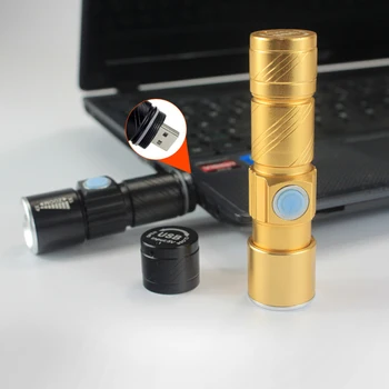 LED Mini Lanterna XPE Chip Lanterna Portabil Impermeabil în aer liber USB baterie Reincarcabila Built-in Baterie Drumeții, Pescuit, Camping Lumina