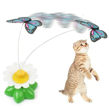 Cat Electrice Rotative Jucarie Fluture Colorat Pasăre Animal Scaun Zero Amuzante Jucarii Pentru Pisici Pisoi Jocuri De Inteligență Trainning