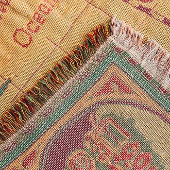 Harta lumii Bumbac Boem Pleduri Pătură Multi-funcție Canapea Decorative capacul pianului tapiserie Cobertor Ciucure Pătură