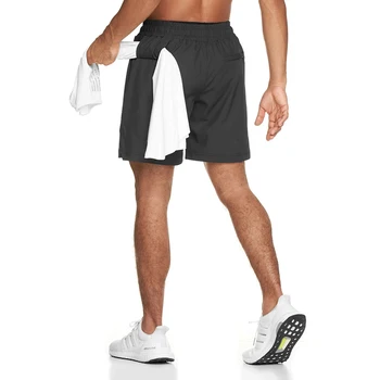 Bărbați impermeabil respirabil sport casual pantaloni scurți de vară pentru bărbați sala de fitness de formare cu uscare rapida cinci puncte pantaloni negru + roz