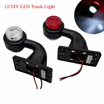 2 buc 12/24V LED-uri de poziție Laterale pentru Camioane Ușoare, Lumina Lămpii Indicatoare de Coada de Lumină Auto Remorcă Camion Lămpi Rosu Alb