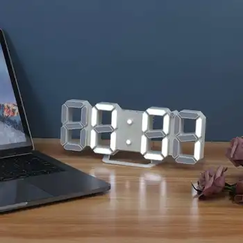 3D Ceas Deșteptător LED de Afișare a Datei Digital Temperatura de Amânare Masă Agățat de Perete din Plastic Ceas Deșteptător CD-uri cu Senzor de Decor Acasă