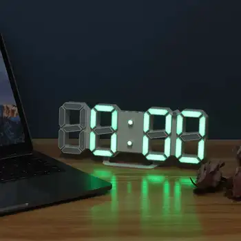 3D Ceas Deșteptător LED de Afișare a Datei Digital Temperatura de Amânare Masă Agățat de Perete din Plastic Ceas Deșteptător CD-uri cu Senzor de Decor Acasă