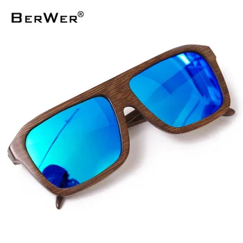BerWer 2020 fierbinte manual de bambus ochelari de soare polarizat ochelari de soare lentile de ochelari de soare din lemn