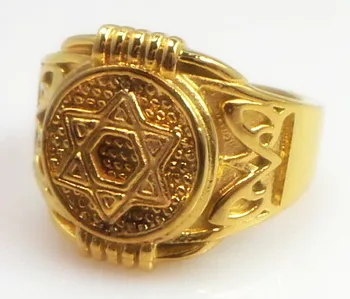 Din oțel inoxidabil religioase evreiești steaua lui david inel