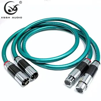 1 pereche XSSH Audio Hi-end HIFI 2 core Pur Cupru OFC PCOCC 3 pini XLR de sex Feminin la Masculin Echilibrate XLR Audio, Cabluri de Sârmă Linie