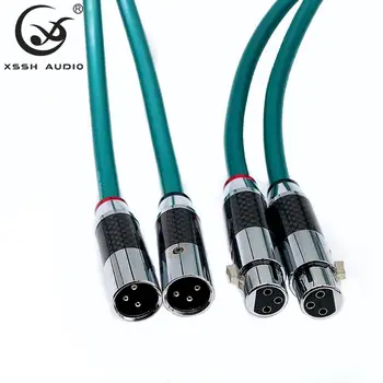1 pereche XSSH Audio Hi-end HIFI 2 core Pur Cupru OFC PCOCC 3 pini XLR de sex Feminin la Masculin Echilibrate XLR Audio, Cabluri de Sârmă Linie
