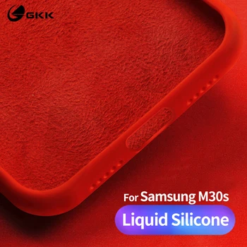 GKK Original Lichide de Silicon de Caz pentru samsung M30s Caz Anti-knock Baby-Piele Touth Sentiment Cu Logo Cover pentru Samsung M30s Caz