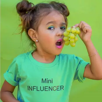 Chifuna Fete pentru Copii Haine Verde T-shirt pentru Vara Scrisoarea Imprimate Copilul Imbracaminte Copii