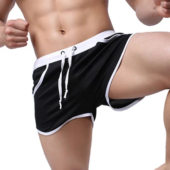 2020 Moda de sex Masculin iute Uscat pantaloni Scurți de Vară pentru Bărbați pantaloni Scurți de Plajă Casual Înot Negru de uz Casnic G Buzunar Curele în Interiorul Trunchiuri Om Scurt