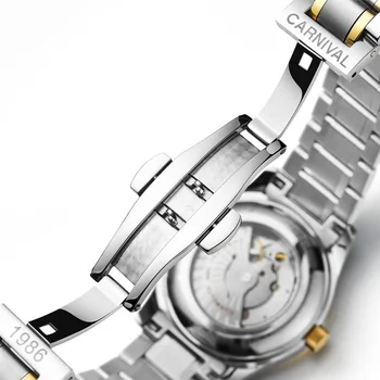 Elveția lux bărbați ceas Carnaval Brand Ceasuri Barbati Automate Mecanice reloj hombre Luminos Ceas Sapphire C-8612G-6