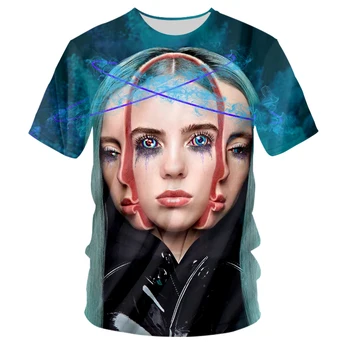 UJWI Moda de Imprimare 3D Cantareata celebritate Casual T-shirt pentru Bărbați/Femei de Vânzare Fierbinte de Vara cu Maneci Scurte Mellet Tricouri Fierbinte