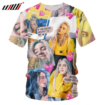 UJWI Moda de Imprimare 3D Cantareata celebritate Casual T-shirt pentru Bărbați/Femei de Vânzare Fierbinte de Vara cu Maneci Scurte Mellet Tricouri Fierbinte
