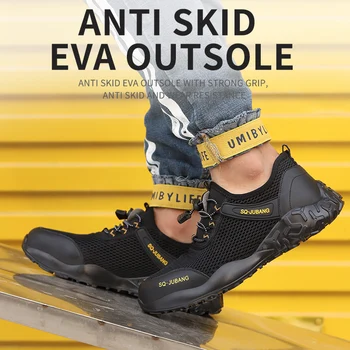 Dropshipping Bărbați Și Femei Steel Toe Aer Cizme de Siguranță Indestructibil Ryder Pantofi de lumină Muncă Adidași Respirabil Pantofi de protecție