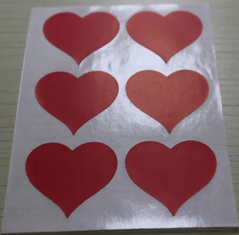 3.8 cm culoare Roșie inima mare sticker - rosu aprins inima de dragoste autocolant