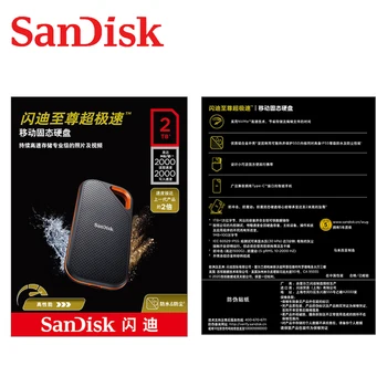 SanDisk ssd E81 1TB Extreme PRO Portable SSD Extern 2TB NVMe de Mare Viteză de Citire de Până La 2000MB/s USB 3.1 Tip-a/C