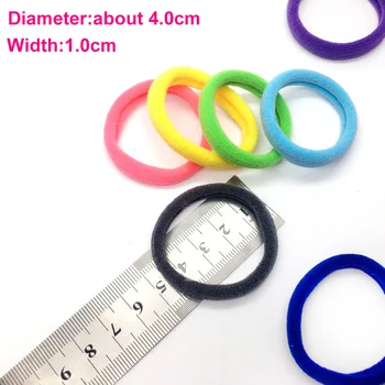 100BUC cu Diametrul de 4,0 cm dimensiuni Medii Colorate Tricotate elastic Hairband pentru Coarda Coada de cal pentru pahare,Suport Elastic legături de Păr