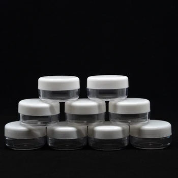 100buc 10g Portabil din Plastic Cosmetice Borcane Goale Clar Sticle de Machiaj Fard de pleoape Crema Balsam de Buze de Vase Container