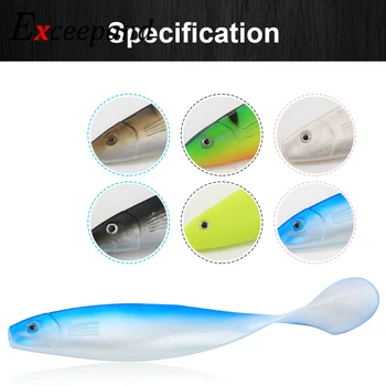 Exceepand 2 Buc 70g Plastic Bass, Stiuca Swimbait Momeală de Pescuit Scrumbie Momeală de Pește Păstrăv Artificiale de apă Sărată Atrage 235mm