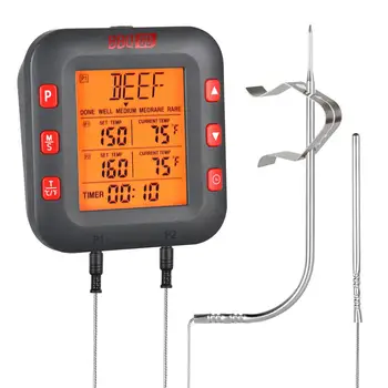 Inkbird BG-CT2C GRĂTAR Termometru de Carne de Bucătărie Asistent de Gătit cu Cronometrul de Alarmă și de Calitate Alimentară Sonde