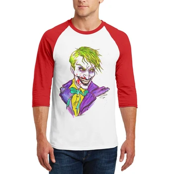 2019 Noua Moda Tricou Barbati Design O-Neck T-Shirt Joker Printes Mens Casual Bumbac 3/4 Raglan Maneca Tricou Fierbinte De Vânzare Tricouri Tricou
