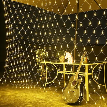 Net Șir de Lumini Ghirlandă cu LED-uri Cortina Lampa pentru Decor de Crăciun Petrecere de Anul Nou Zână Lumini în aer liber 8 Modul Camera Grădină Acasă