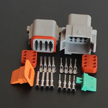 10 seturi Kit 8 Pin rezistent la apa cablu Electric Conector Plug-Deutsch Stil de Etanșare Îmbunătățită Psihiatru Boot Adaptor DT06-8S DT04-8P