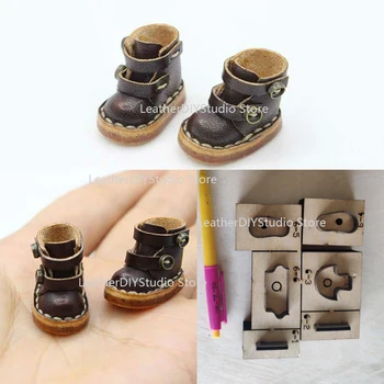 Japonia Lama din Otel Regula Muri Tăiate pentru DIY Mini Papusa OB11 Pantofi Cheie Lanț Pandantiv din Piele Ambarcațiunile de Mucegai Moare Mâna Instrument de Pumn