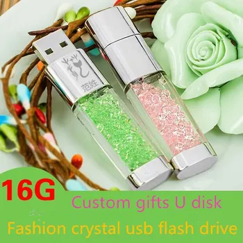 Capacitatea reală de Bijuterii Cristal Diamant Stick de Memorie Usb Flash Drive 64GB 32GB 16GB 2.0 Mini Usb de 128GB Pendrive 512GB Fata Cadou