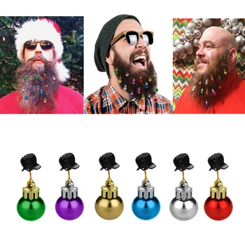 18PCS Crăciun Barba Ornament Jingle Bell Bubble Barba Clip Barba Decor de Petrecere, Accesorii de Îmbrăcăminte Cadouri 2020 Anul Nou
