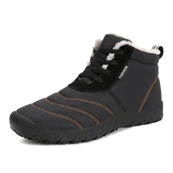 Catifea Cizme de Iarna pentru Bărbați în aer liber Pantofi Casual Om de Pluș Pantofi de Bumbac Rezistent la Apă Snow Boot Cald Adidasi pentru Vreme Rece