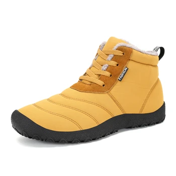 Catifea Cizme de Iarna pentru Bărbați în aer liber Pantofi Casual Om de Pluș Pantofi de Bumbac Rezistent la Apă Snow Boot Cald Adidasi pentru Vreme Rece